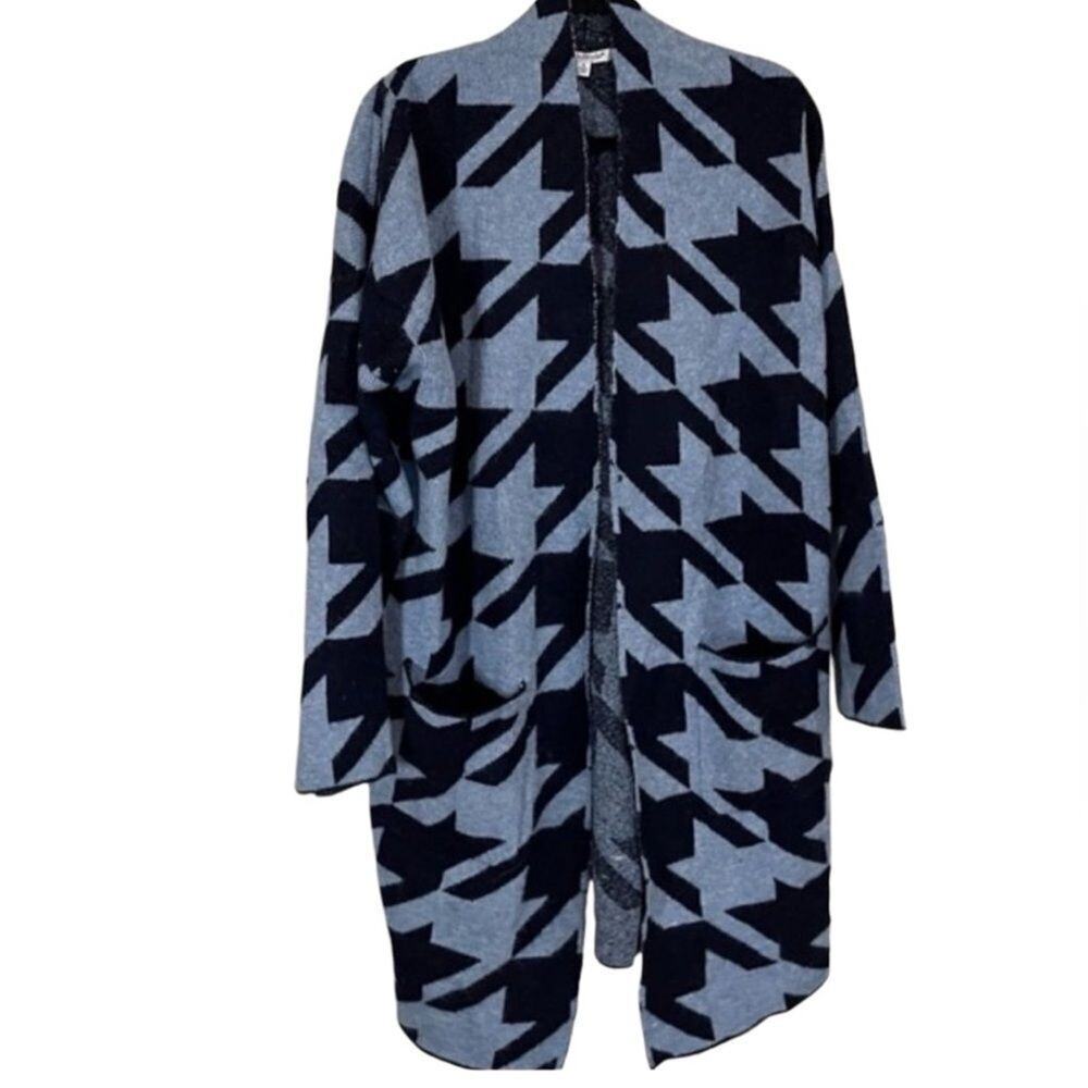 BIRCH NY Blue & Black sweater duster, Size 1X, new with tag
